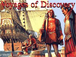 Title screen of Voyages Of Discovery on the Commodore Amiga.