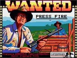 Title screen of Wanted on the Commodore Amiga.