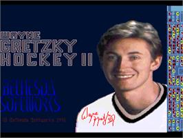 Title screen of Wayne Gretzky Hockey 2 on the Commodore Amiga.