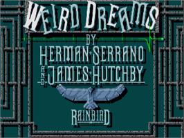 Title screen of Weird Dreams on the Commodore Amiga.