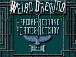 Title screen of Weird Dreams on the Commodore Amiga.