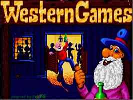 Title screen of Western Games on the Commodore Amiga.