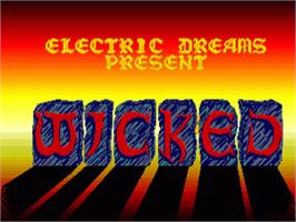 Title screen of Wicked on the Commodore Amiga.