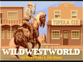 Title screen of Wild West World on the Commodore Amiga.
