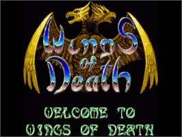 Title screen of Wings Of Death on the Commodore Amiga.