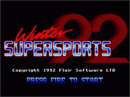 Title screen of Winter Supersports 92 on the Commodore Amiga.