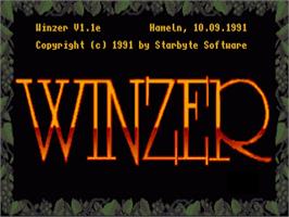 Title screen of Winzer on the Commodore Amiga.