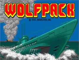 Title screen of Wolfpack on the Commodore Amiga.