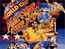 Title screen of World Cup - All Time Greats on the Commodore Amiga.