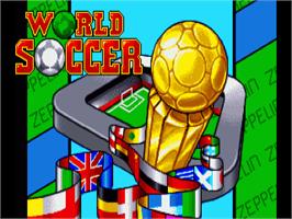 Title screen of World Soccer on the Commodore Amiga.