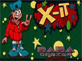 Title screen of X-It on the Commodore Amiga.