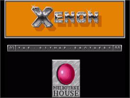Title screen of Xenon on the Commodore Amiga.