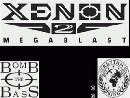 Title screen of Xenon 2: Megablast on the Commodore Amiga.