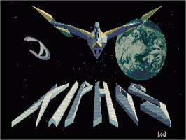 Title screen of Xiphos on the Commodore Amiga.