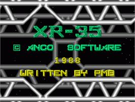 Title screen of Xr35 Fighter Mission on the Commodore Amiga.