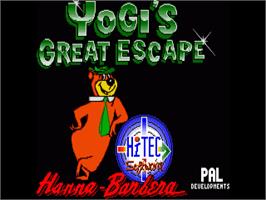 Title screen of Yogi's Great Escape on the Commodore Amiga.
