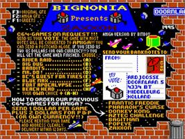 Title screen of Zaxxon on the Commodore Amiga.