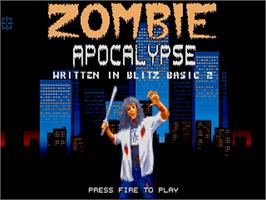 Title screen of Zombie Apocalypse on the Commodore Amiga.