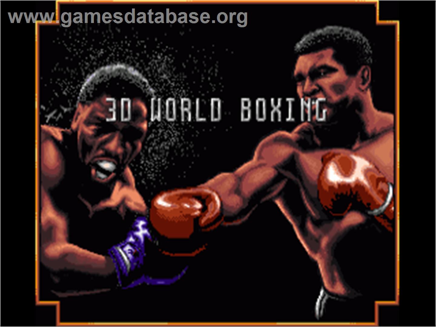 3D World Boxing - Commodore Amiga - Artwork - Title Screen