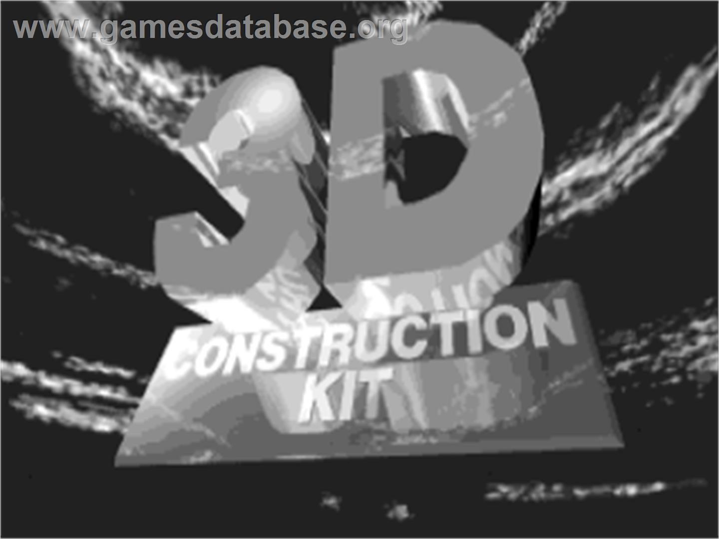 3d Construction Kit - Commodore Amiga - Artwork - Title Screen
