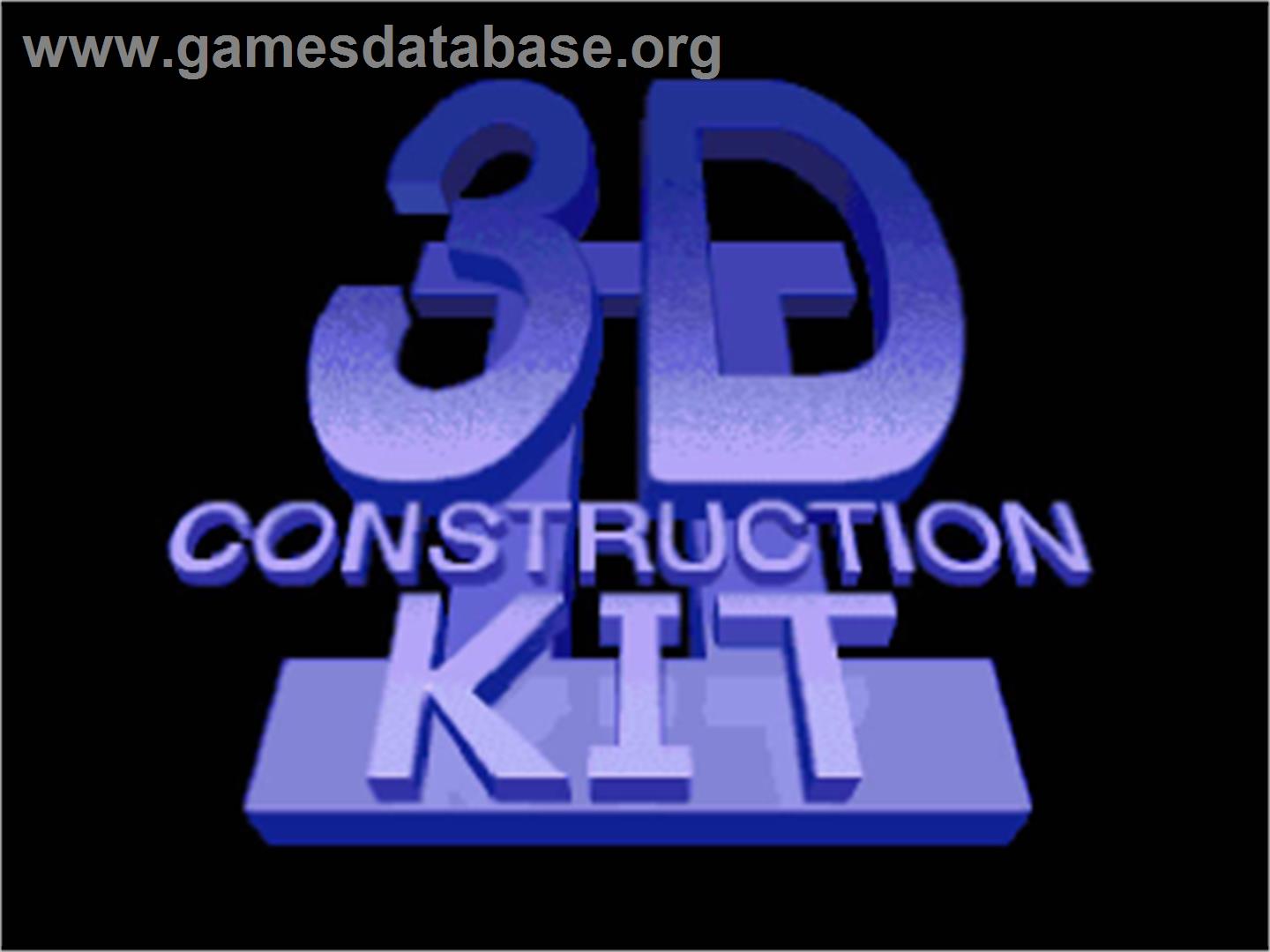 3d Construction Kit 2 - Commodore Amiga - Artwork - Title Screen