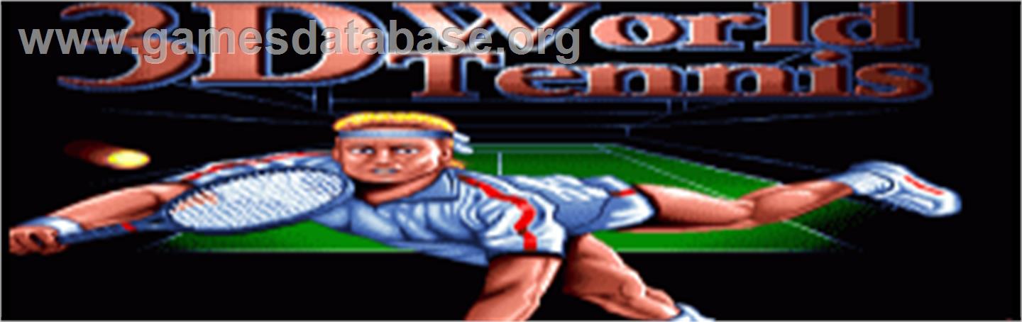 3d World Tennis - Commodore Amiga - Artwork - Title Screen