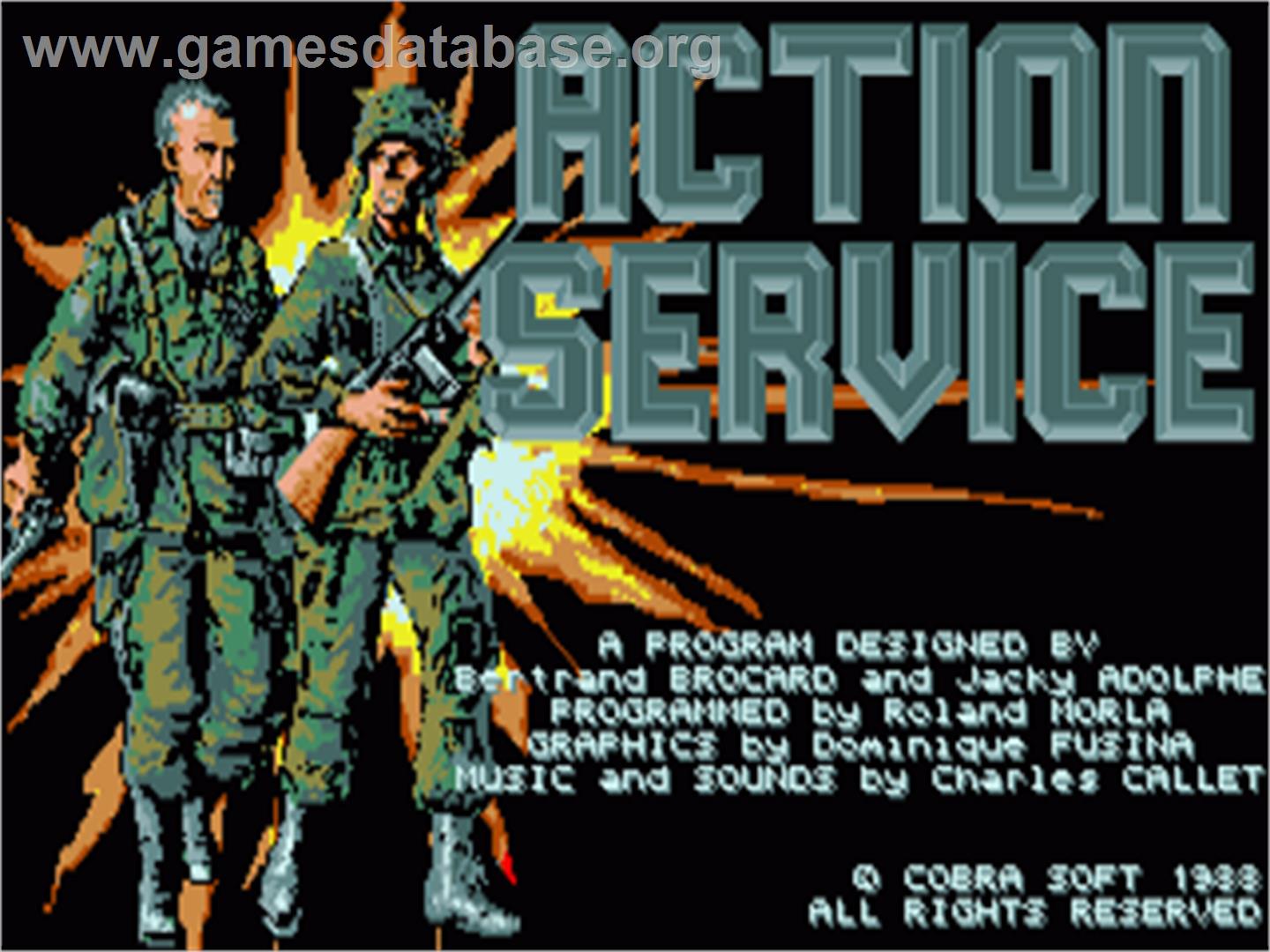 Action Service - Commodore Amiga - Artwork - Title Screen