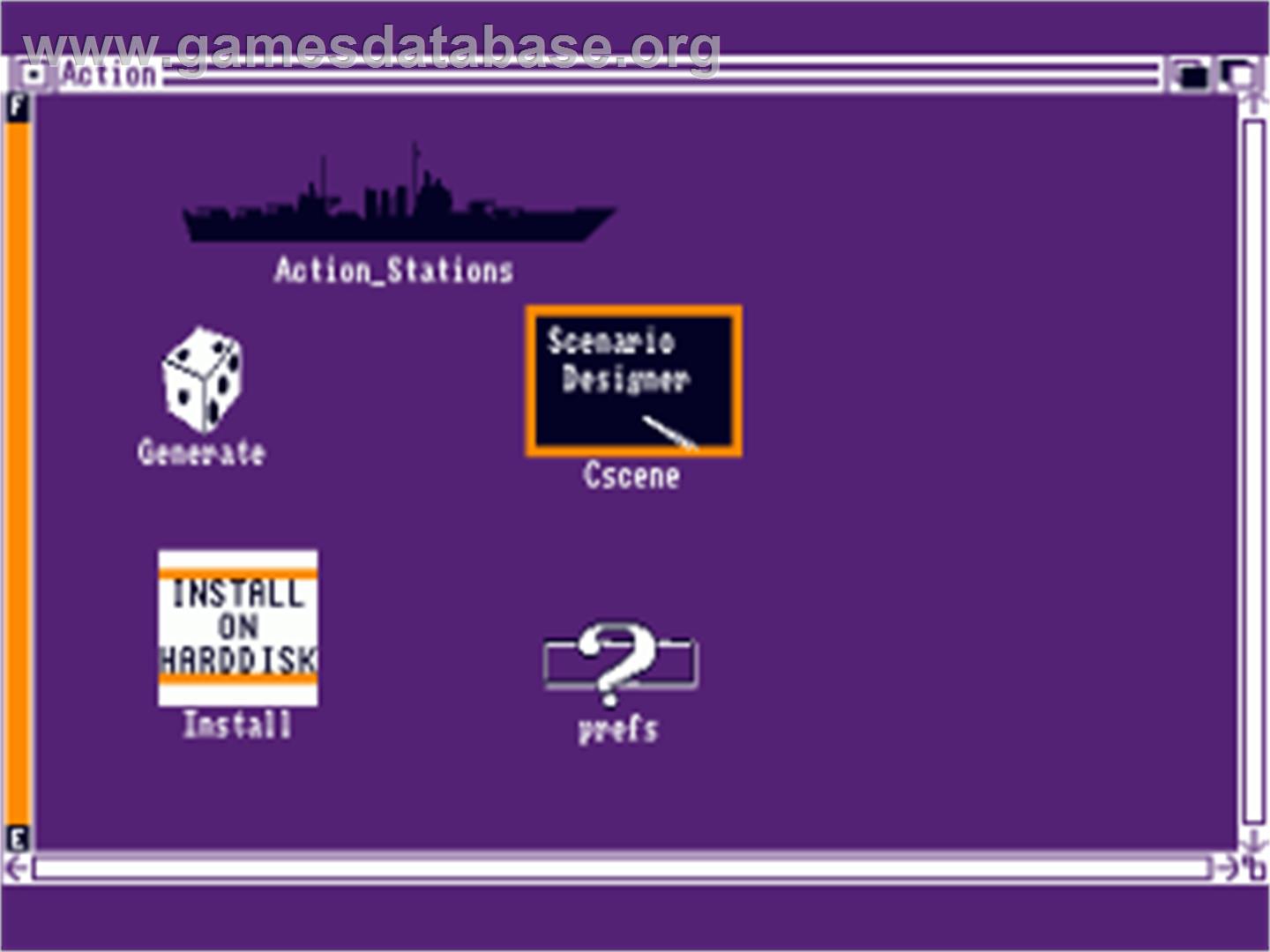 Action Stations! - Commodore Amiga - Artwork - Title Screen