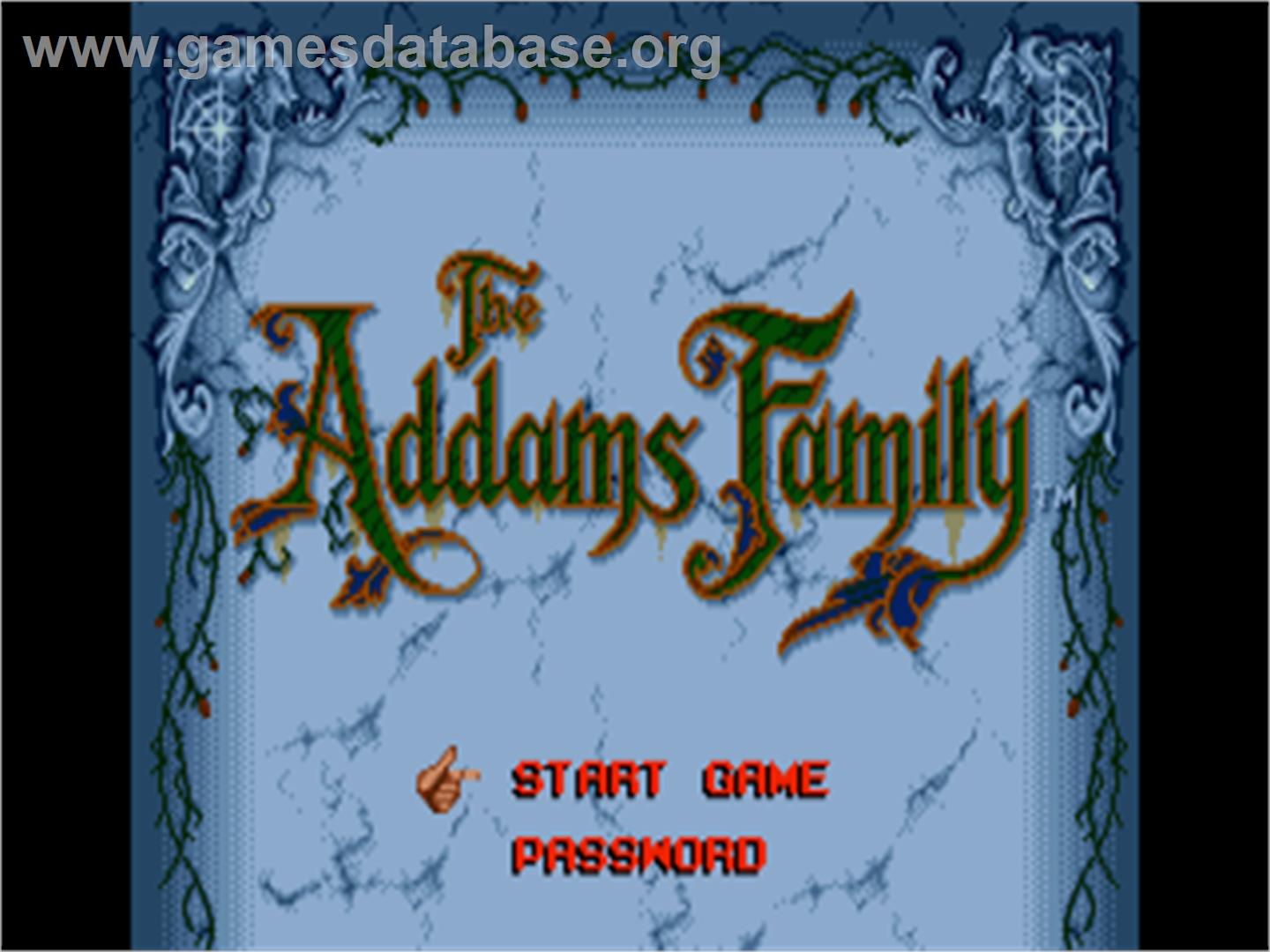 Addams Family, The - Commodore Amiga - Artwork - Title Screen