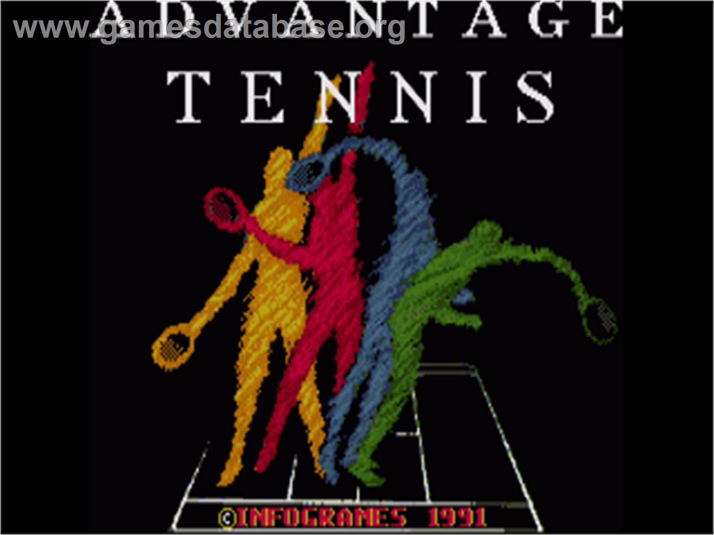 Advantage Tennis - Commodore Amiga - Artwork - Title Screen
