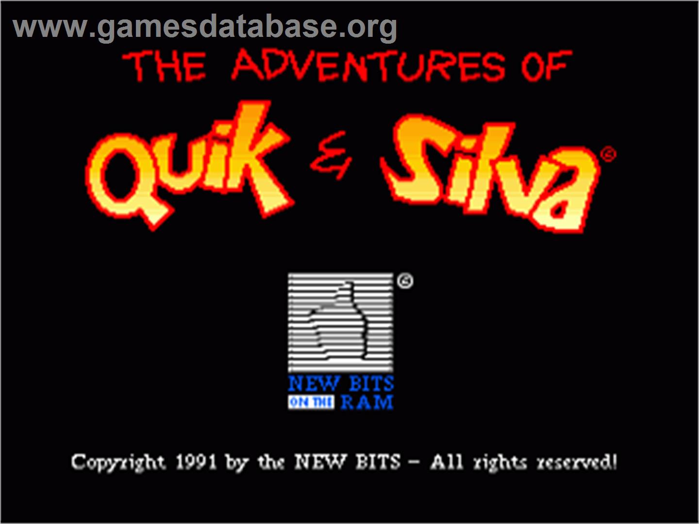 Adventures Of Quik And Silva, The - Commodore Amiga - Artwork - Title Screen