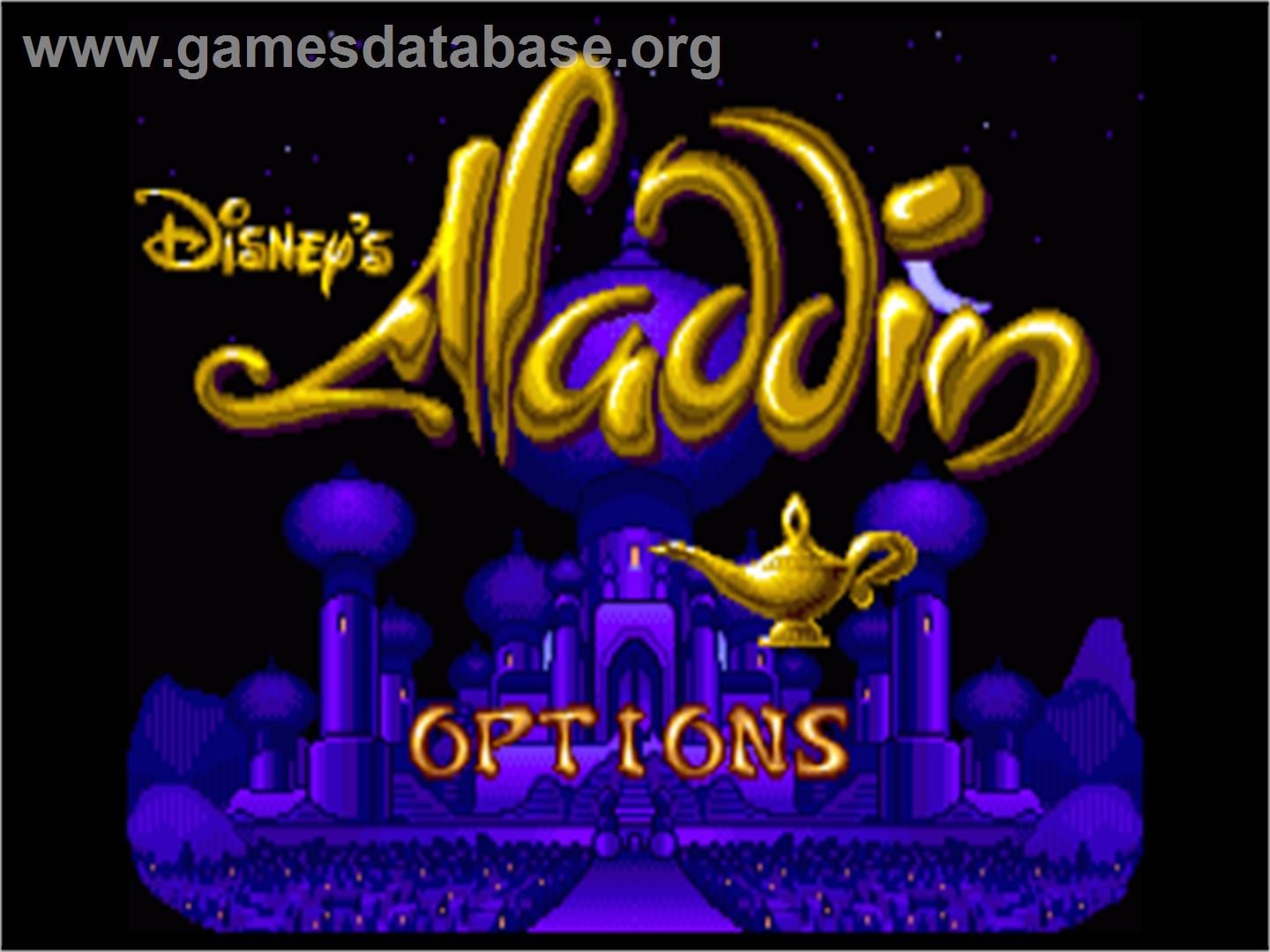 Aladdin - Commodore Amiga - Artwork - Title Screen
