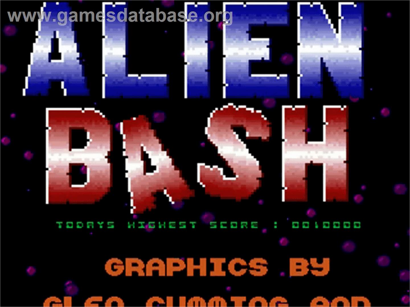 Alien Bash - Commodore Amiga - Artwork - Title Screen