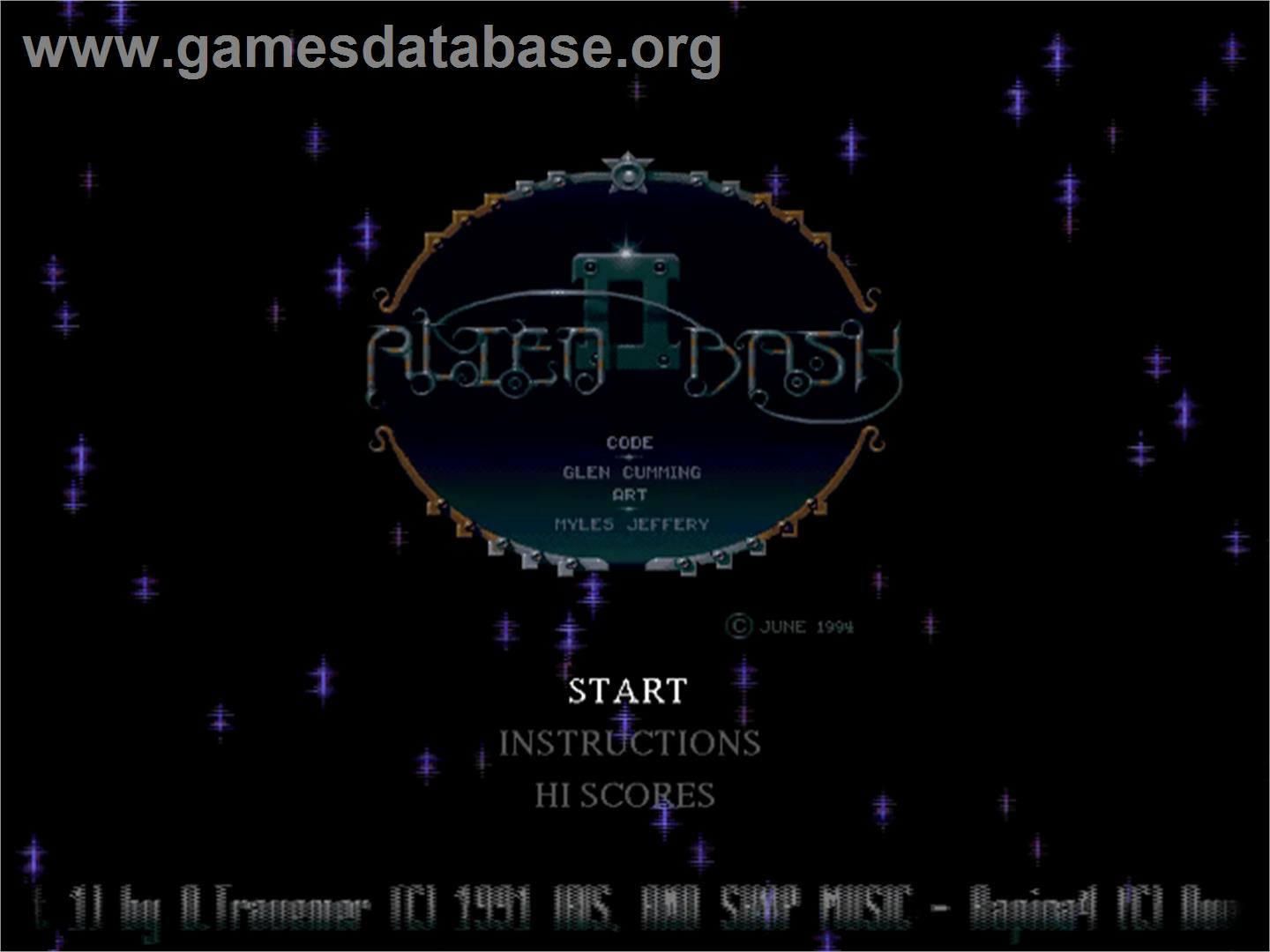 Alien Bash 2 - Commodore Amiga - Artwork - Title Screen