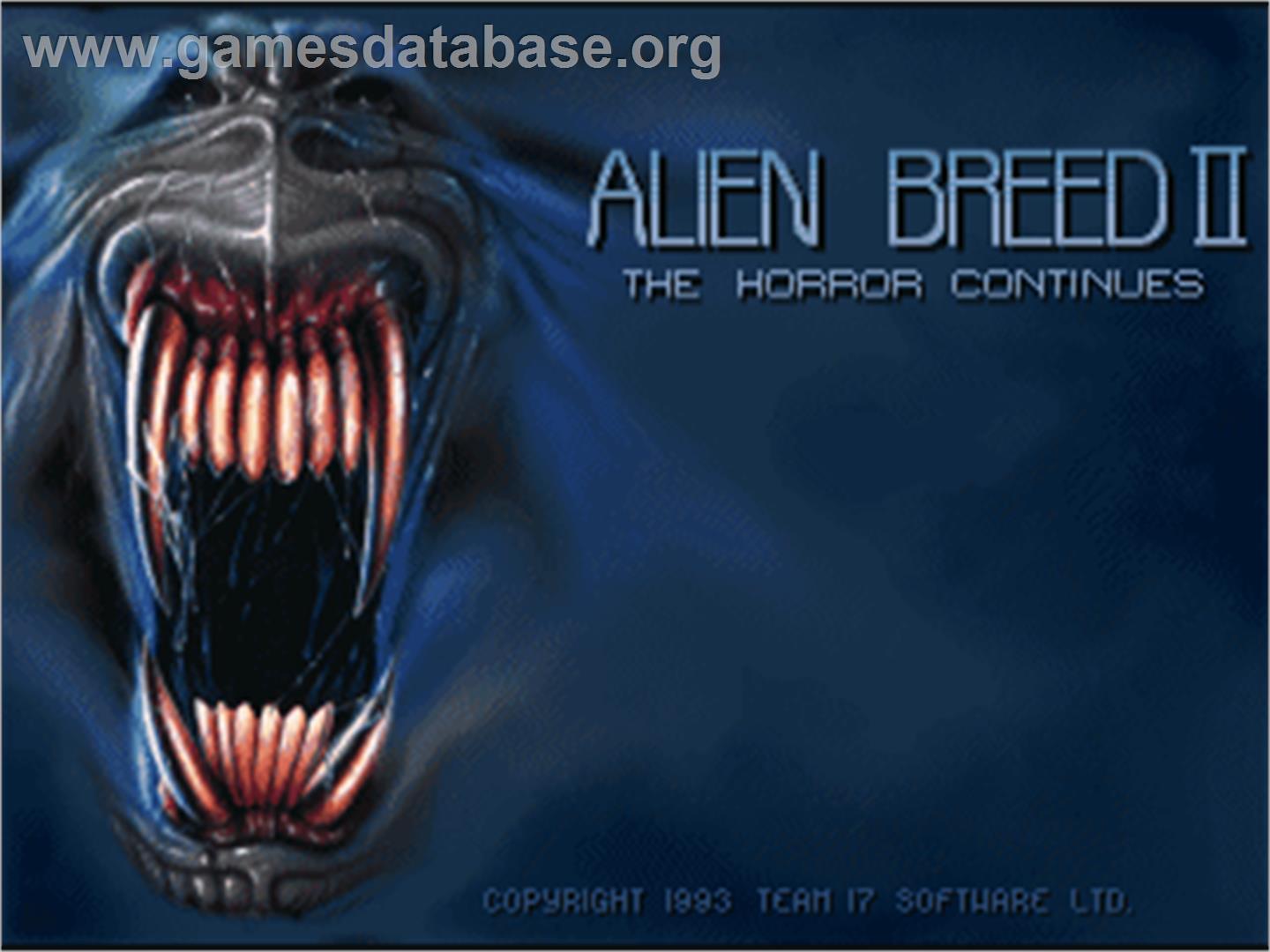 Alien Breed II: The Horror Continues - Commodore Amiga - Artwork - Title Screen