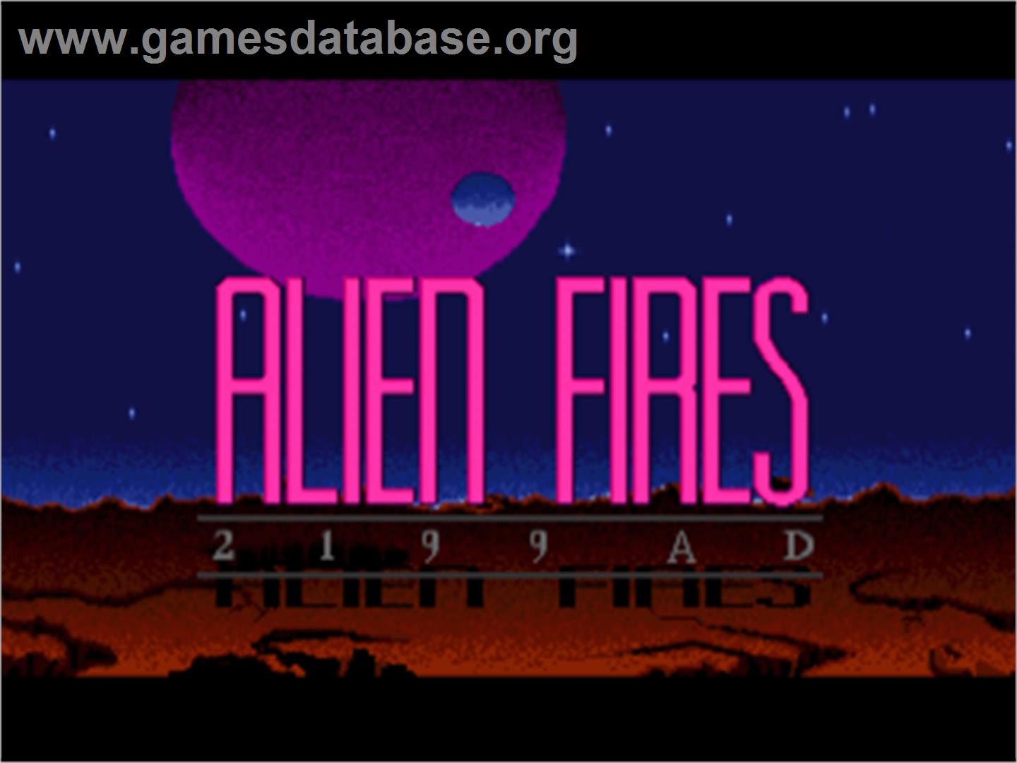 Alien Fires 2199 AD - Commodore Amiga - Artwork - Title Screen