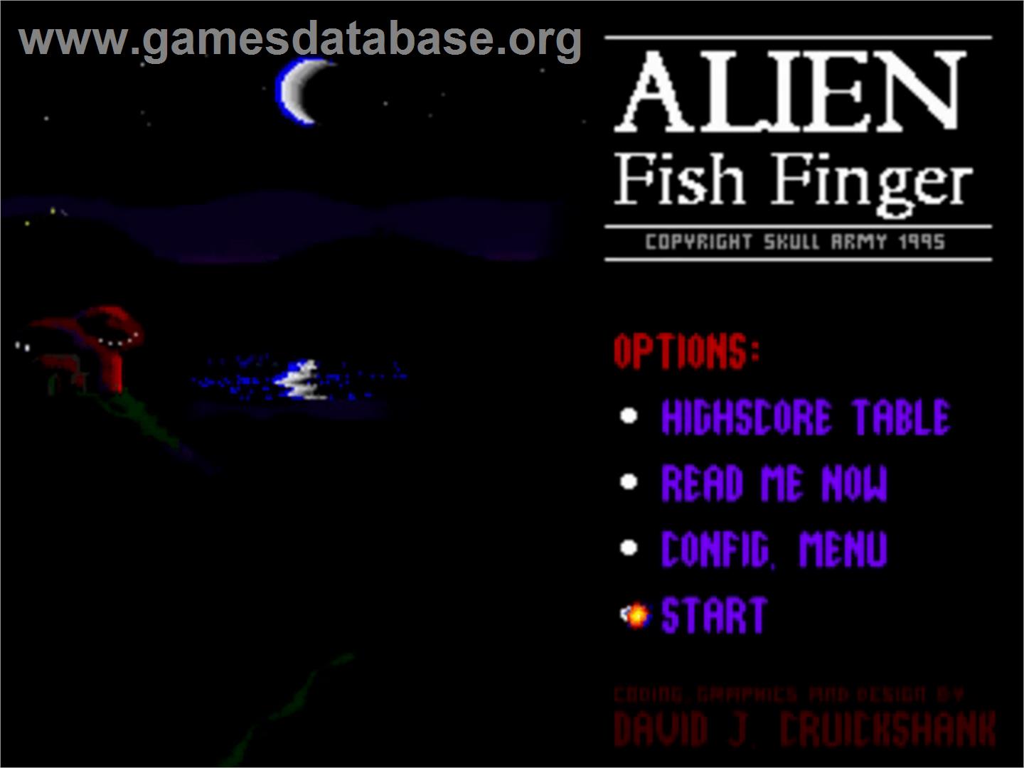 Alien Fish Finger - Commodore Amiga - Artwork - Title Screen