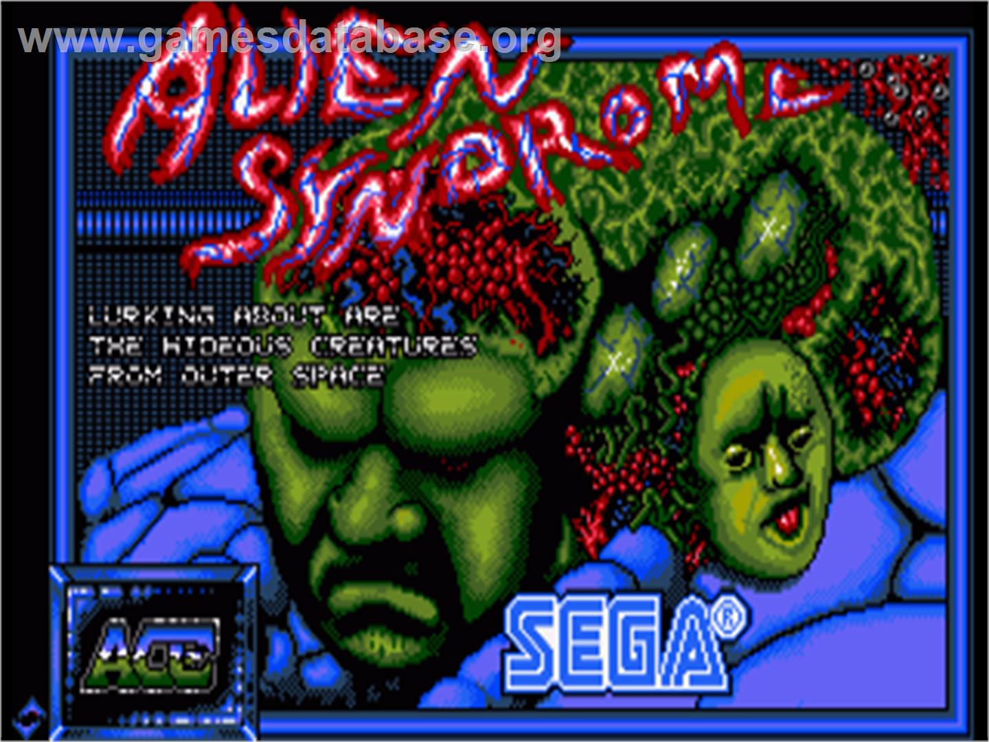 Alien Syndrome - Commodore Amiga - Artwork - Title Screen