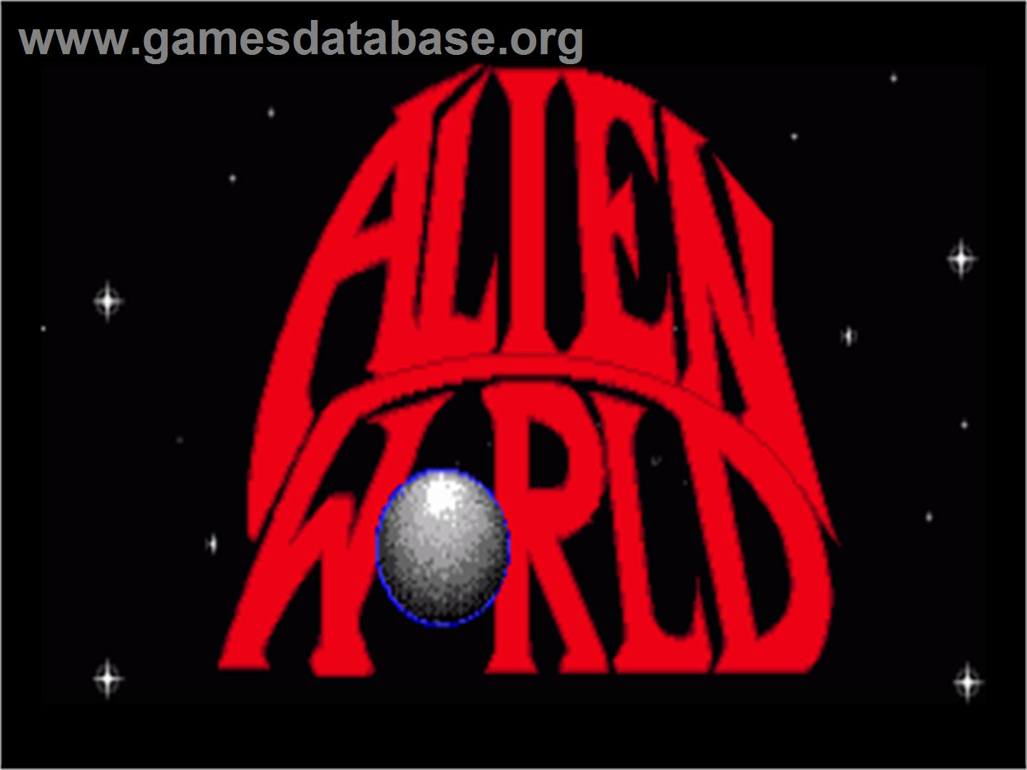 Alien World - Commodore Amiga - Artwork - Title Screen