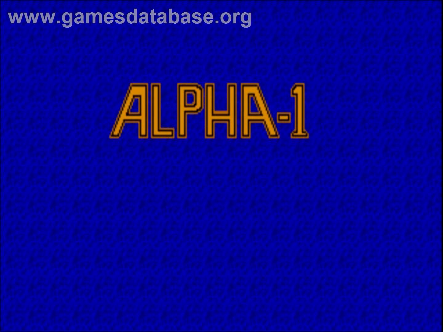 Alpha-1 - Commodore Amiga - Artwork - Title Screen