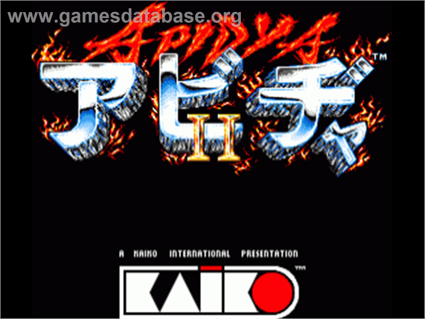 Apidya - Commodore Amiga - Artwork - Title Screen