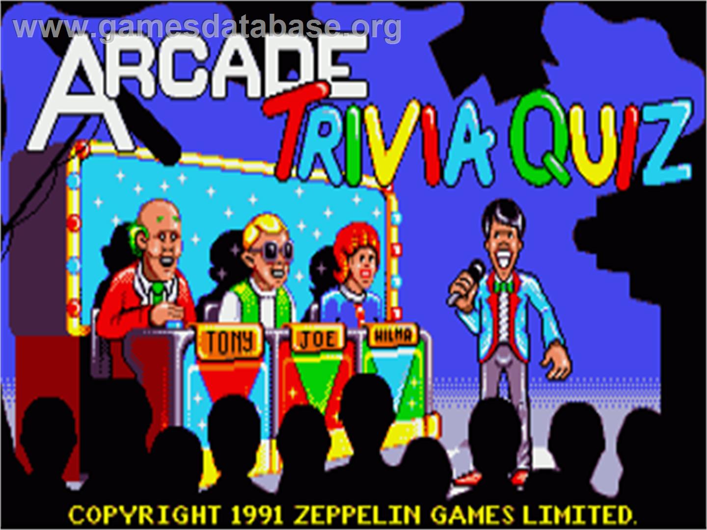 Arcade Trivia Quiz - Commodore Amiga - Artwork - Title Screen