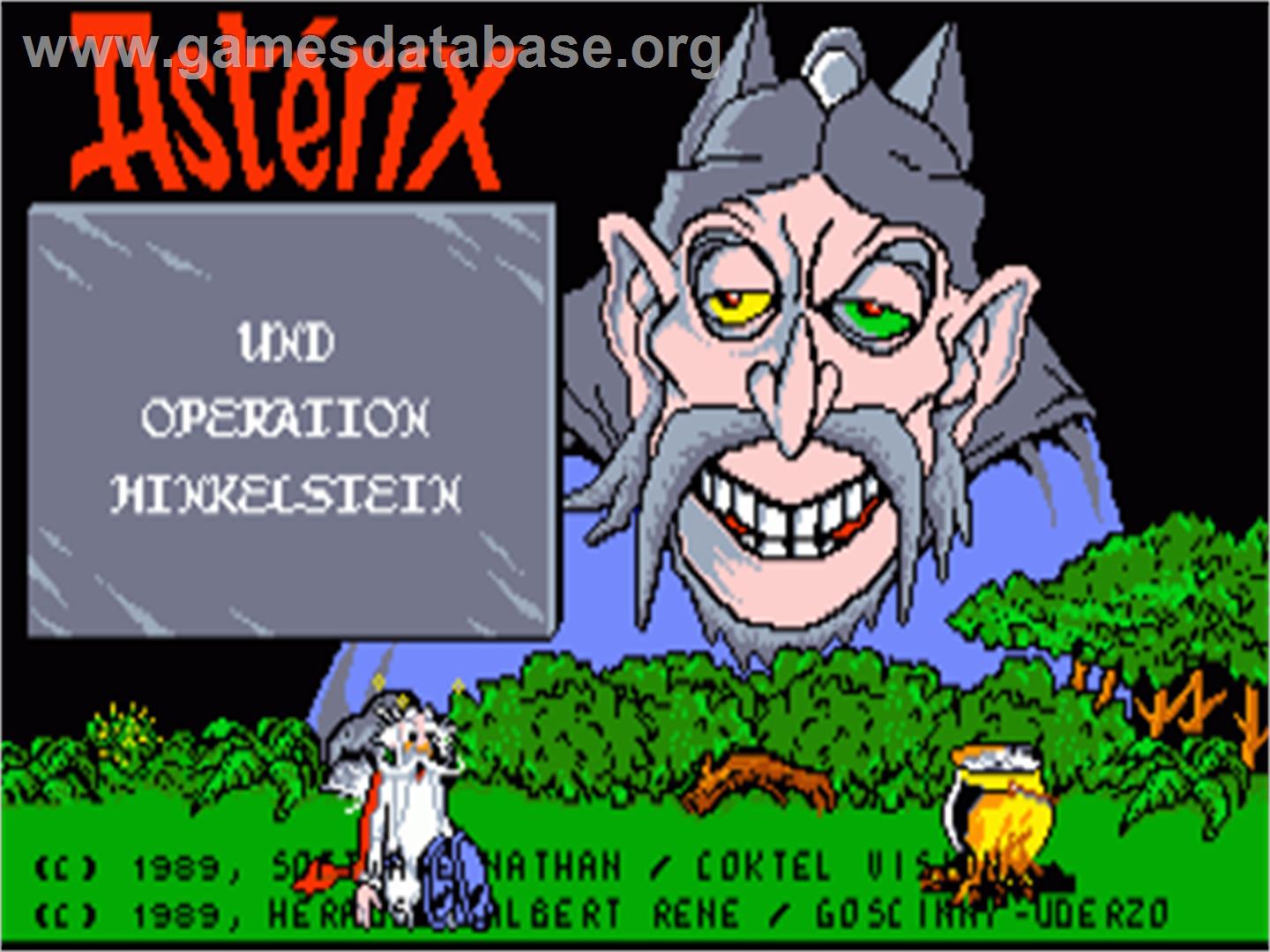 Asterix - Operation Getafix - Commodore Amiga - Artwork - Title Screen