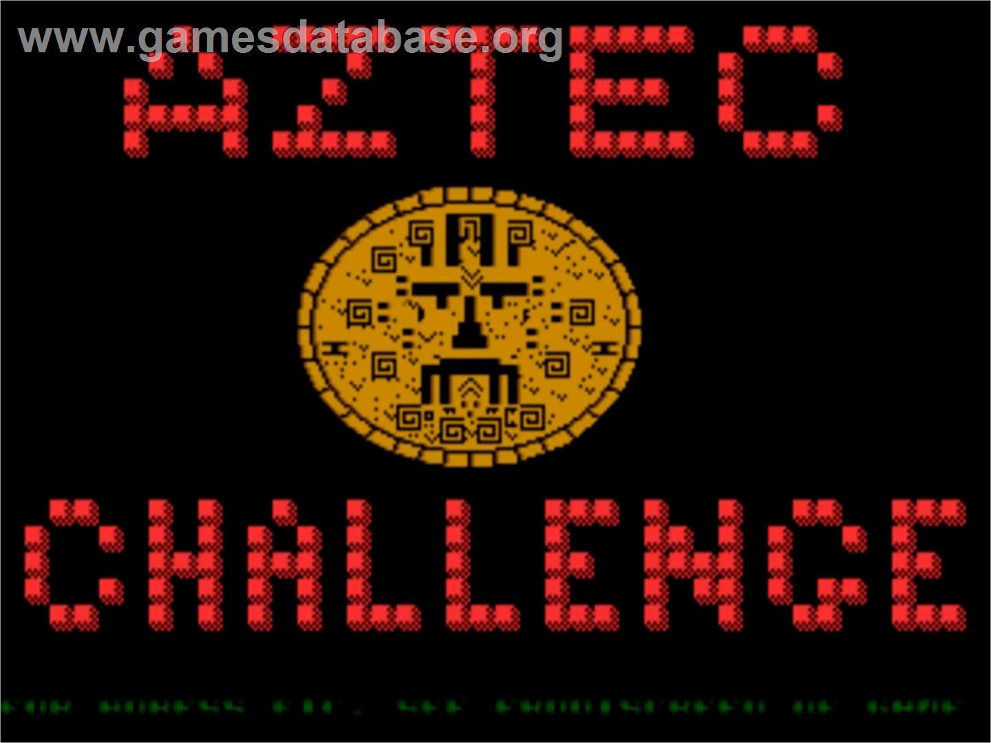 Aztec Challenge - Commodore Amiga - Artwork - Title Screen