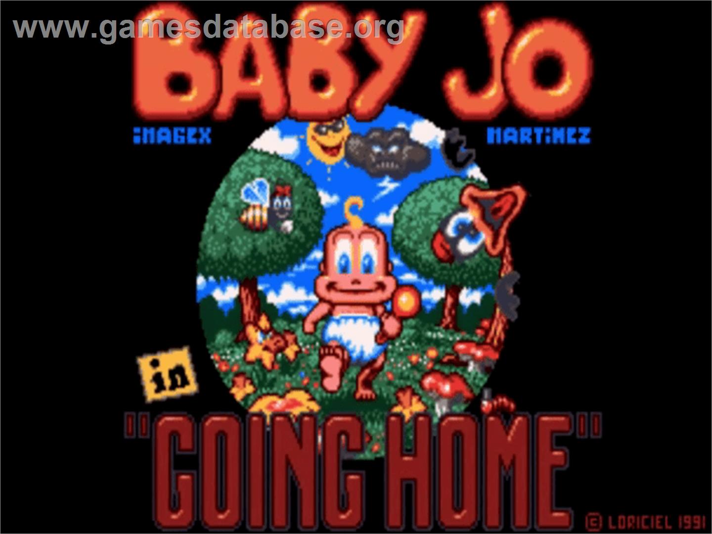 Baby Jo In Going Home - Commodore Amiga - Artwork - Title Screen
