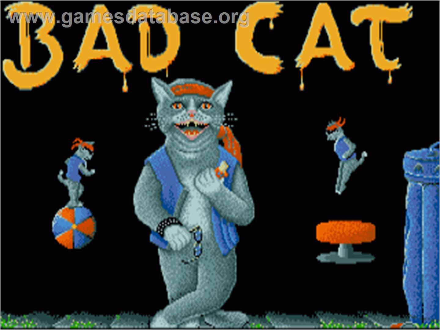 Bad Cat - Commodore Amiga - Artwork - Title Screen