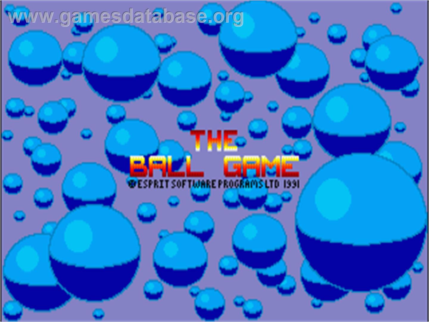 Ball Game - Commodore Amiga - Artwork - Title Screen