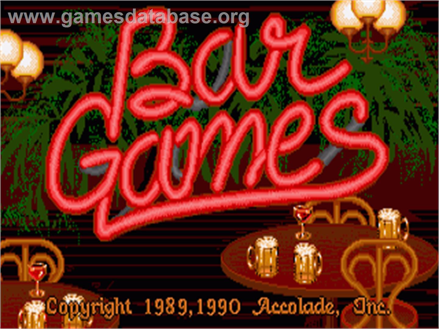 Bar Games - Commodore Amiga - Artwork - Title Screen