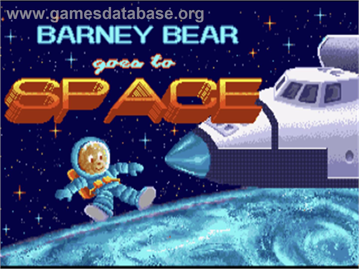 Barney Bear Goes To Space - Commodore Amiga - Artwork - Title Screen