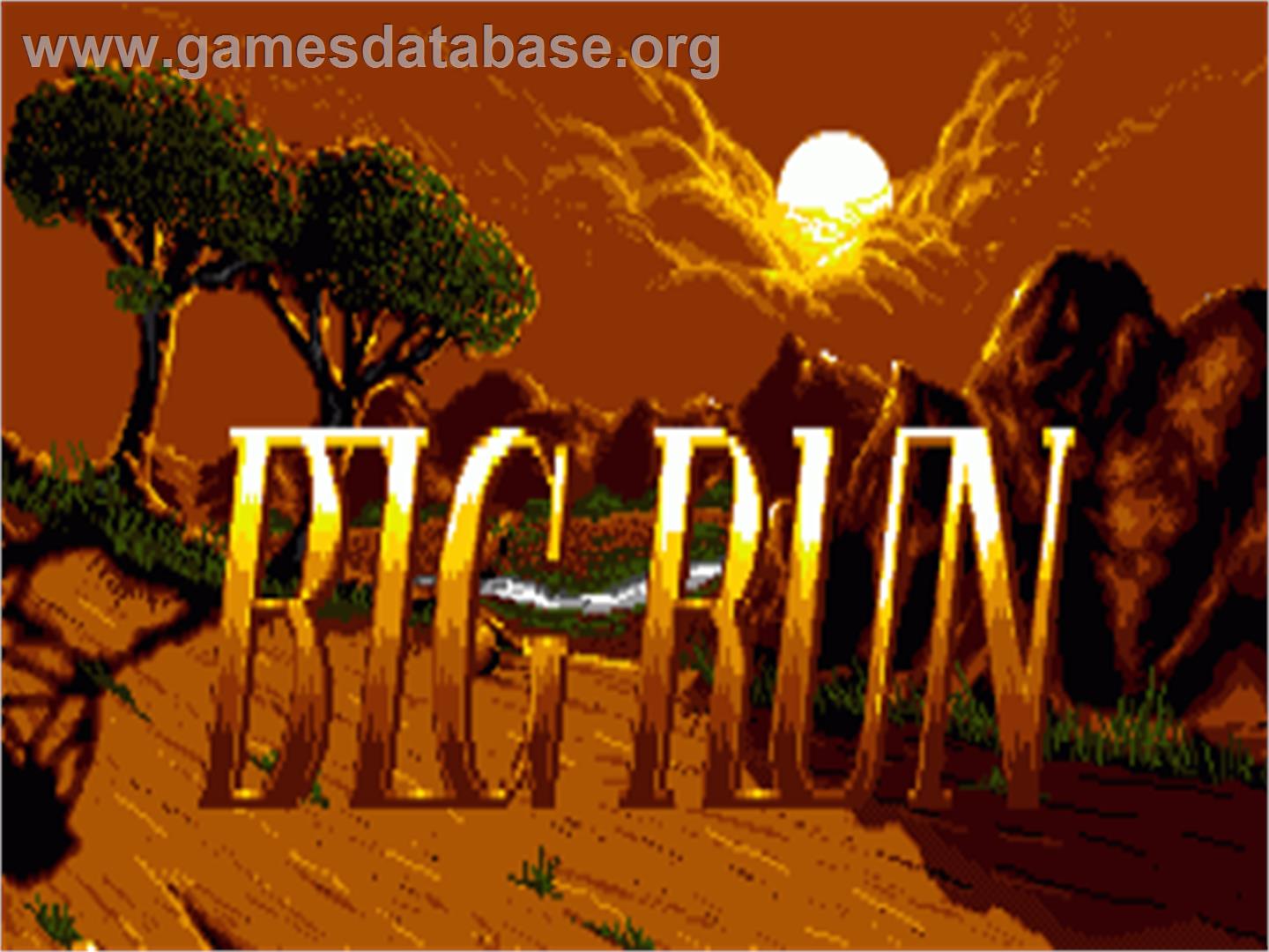 Big Run - Commodore Amiga - Artwork - Title Screen